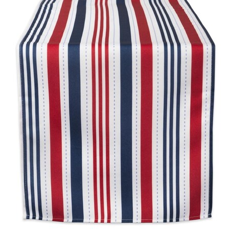 Fastfood 14 x 108 in. Patriotic Stripe Outdoor Table Runner FA1536622